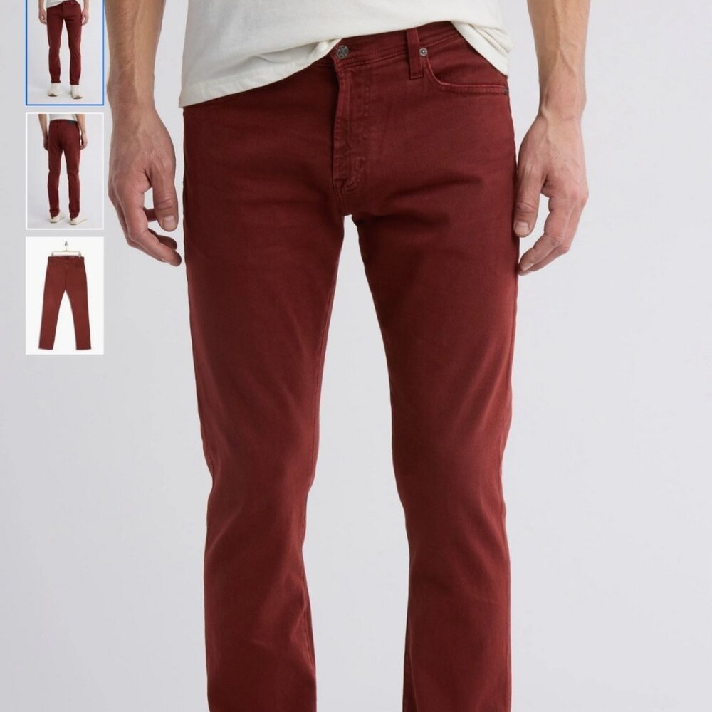 (81% off) AG Tellis Slim Fit Jeans (Size 29 x 33, Burgundy)
